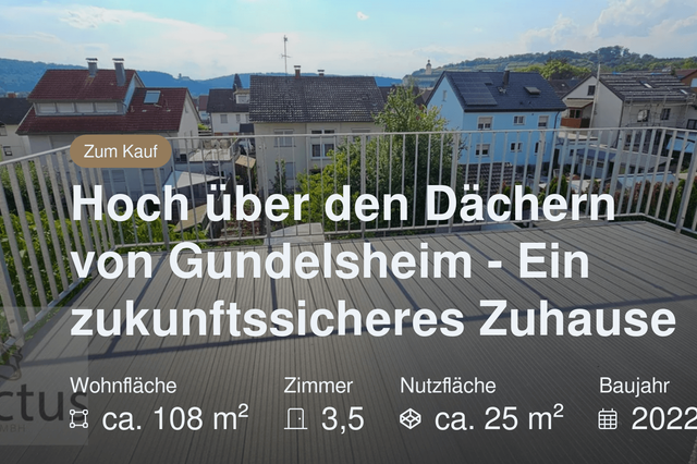 Neu im Angebot: Hoch über den Dächern von Gundelsheim – Ein zukunftssicheres Zuhause