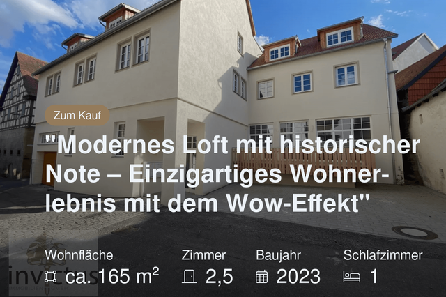 Neu im Angebot: „Modernes Loft mit historischer Note – Einzigartiges Wohnerlebnis mit dem Wow-Effekt“