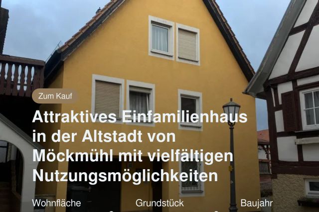 Neu im Angebot: Attraktives Einfamilienhaus in der Altstadt von Möckmühl mit vielfältigen Nutzungsmöglichkeiten