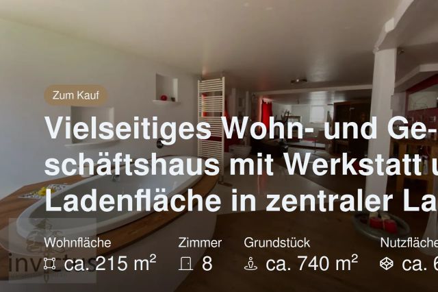 Neu im Angebot: Vielseitiges Wohn- und Geschäftshaus mit Werkstatt und Ladenfläche in zentraler Lage