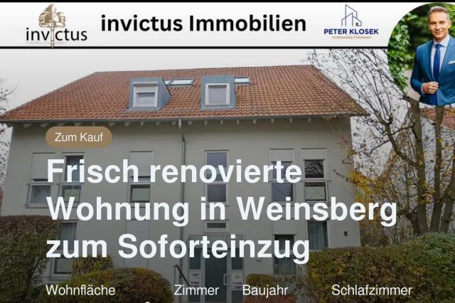 Nicht mehr verfügbar: Frisch renovierte Wohnung in Weinsberg zum Soforteinzug