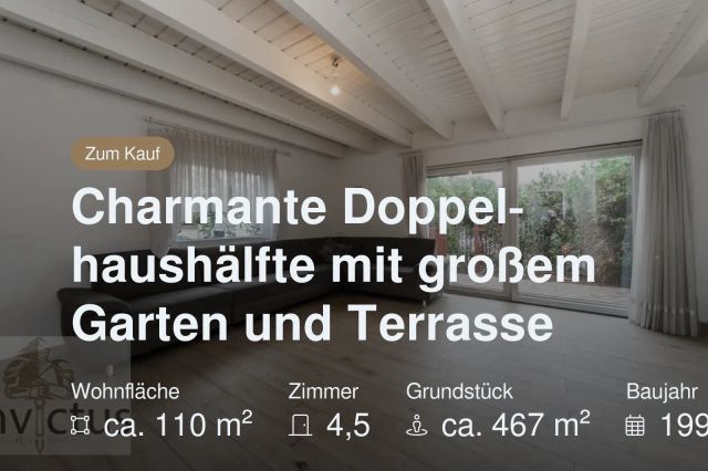 Neu im Angebot: Charmante Doppelhaushälfte mit großem Garten und Terrasse