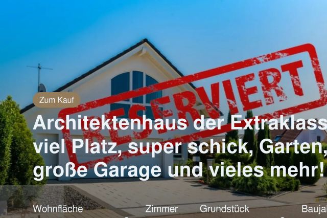 Nicht mehr verfügbar: Architektenhaus der Extraklasse, viel Platz, super schick, Garten, große Garage und vieles mehr!