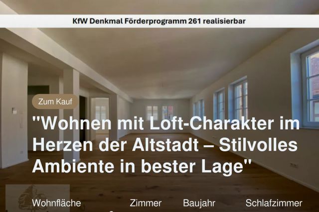 Neu im Angebot: „Wohnen mit Loft-Charakter im Herzen der Altstadt – Stilvolles Ambiente in bester Lage“