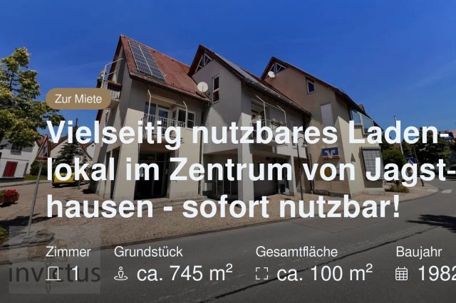 Neu im Angebot: Vielseitig nutzbares Ladenlokal im Zentrum von Jagsthausen – sofort nutzbar!