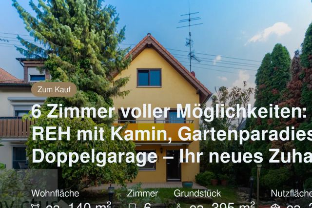 Neu im Angebot: 6 Zimmer voller Möglichkeiten: REH mit Kamin, Gartenparadies & Doppelgarage – Ihr neues Zuhause!