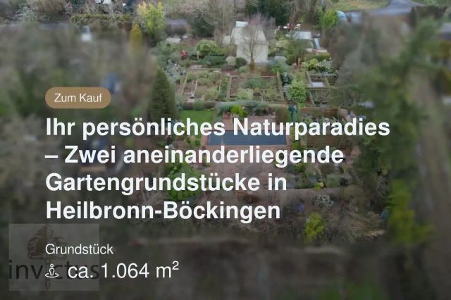 Neu im Angebot: Ihr persönliches Naturparadies – Zwei aneinanderliegende Gartengrundstücke in Heilbronn-Böckingen