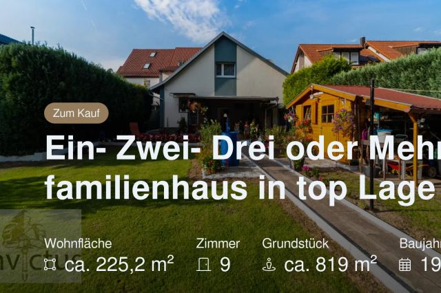 Neu im Angebot: Ein- Zwei- Drei oder Mehrfamilienhaus in top Lage