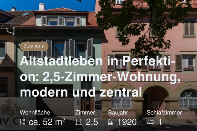 Neu im Angebot: Altstadtleben in Perfektion: 2,5-Zimmer-Wohnung, modern und zentral