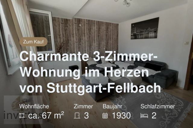 Neu im Angebot: Charmante 3-Zimmer-Wohnung im Herzen von Stuttgart-Fellbach