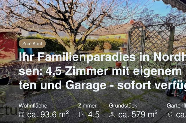 Neu im Angebot: Ihr Familienparadies in Nordhausen: 4,5 Zimmer mit eigenem Garten und Garage – sofort verfügbar!